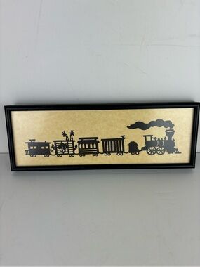 Unique Handcrafted Silhouette Circus Train Framed Paper Cut Art